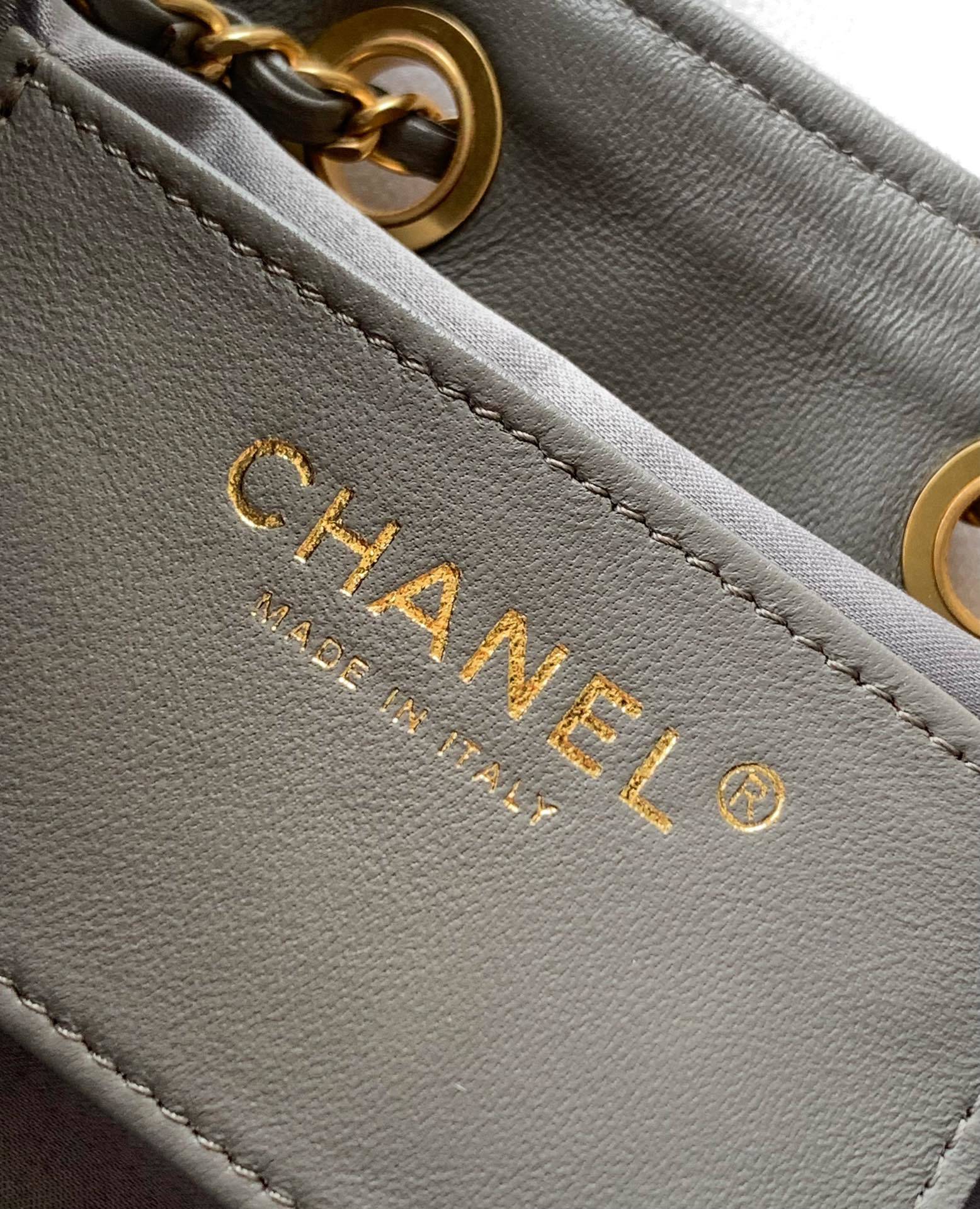 Chanel Mini Hobo Brown Suede Bag detail 3