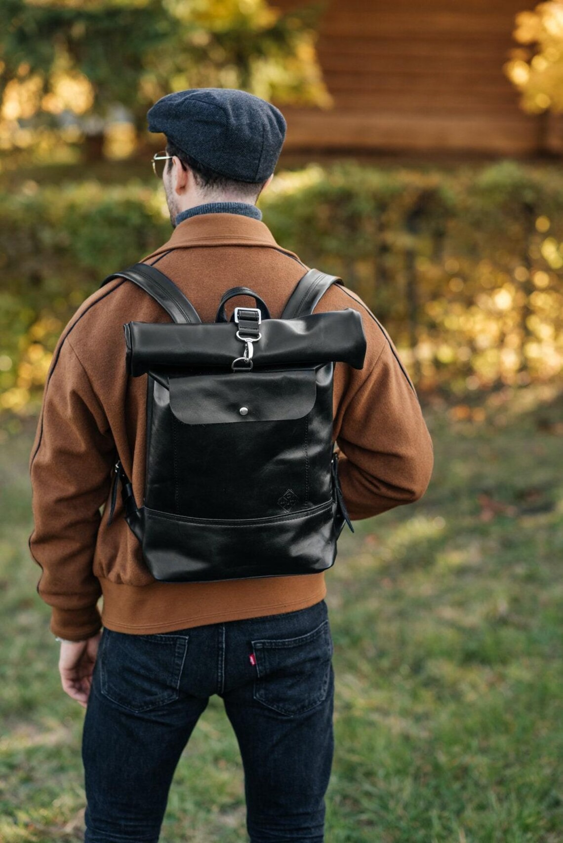 The Heritage Rolltop Leather Backpack