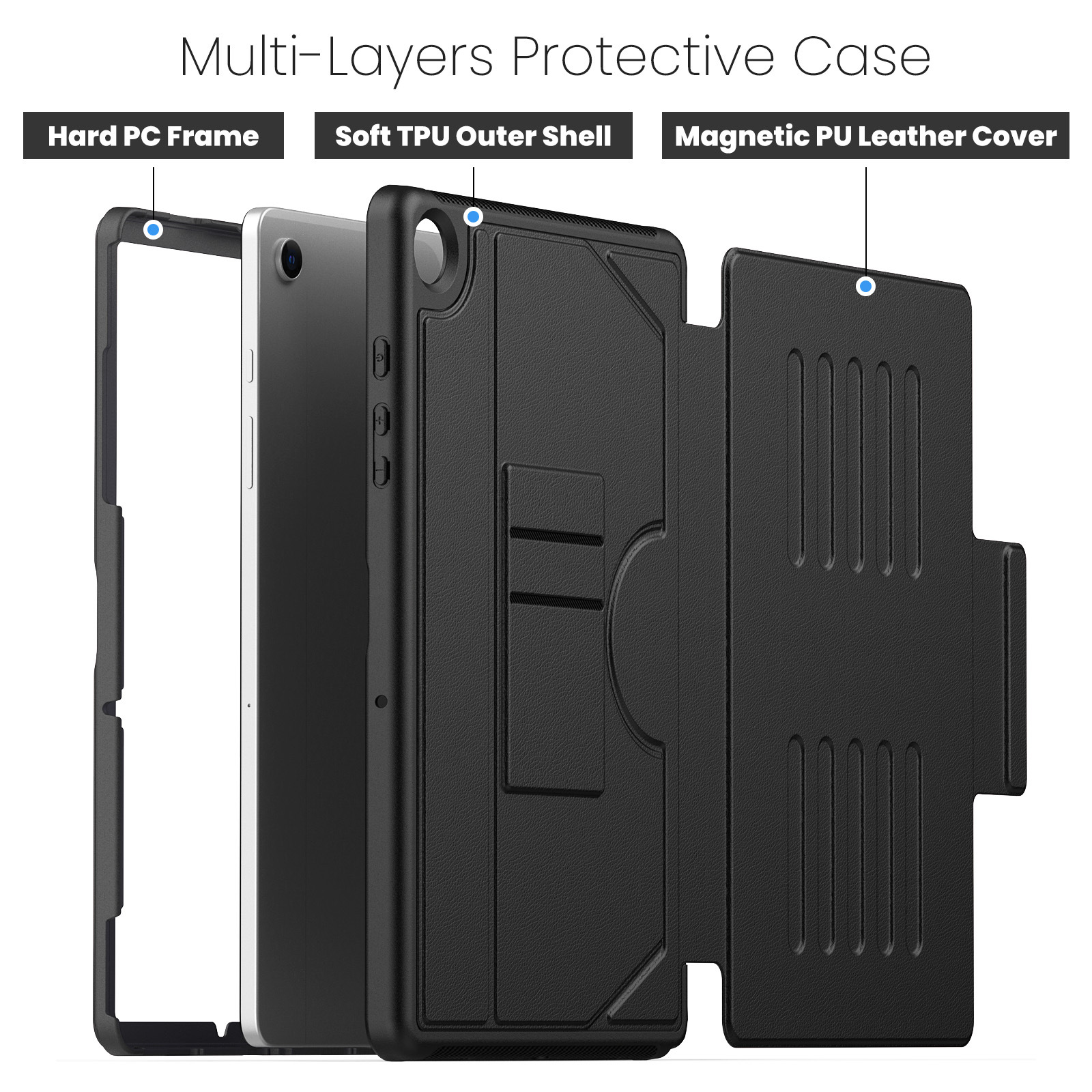 Galaxy A9 Plus Protective Case Shockproof - back view