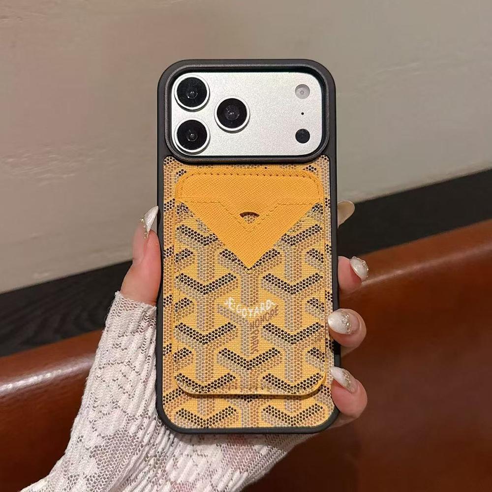 Goyard Classic Monogram Detachable Card Holder Wallet Luxury Phone Case