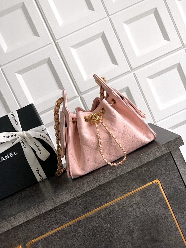 Chanel Mini Hobo Pink Caviar Bag