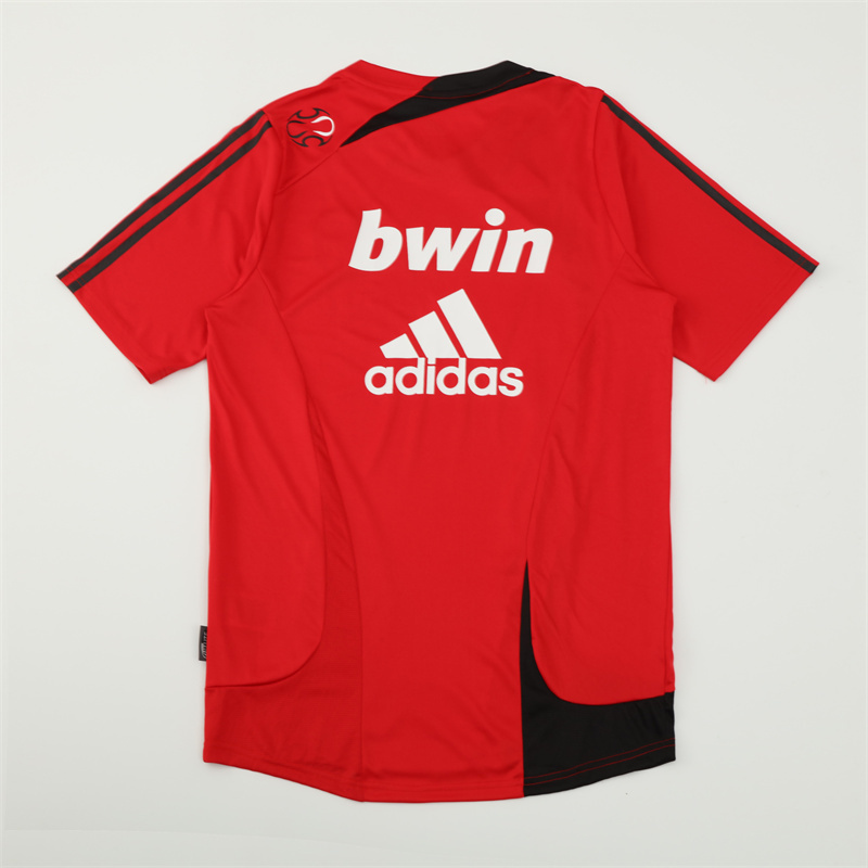 2007/08 AC Milan Retro Short Sleeves Training Jersey - Red