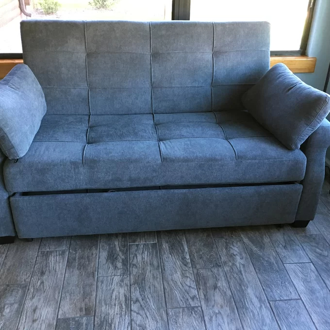 Serta Sabrina 72.6'' Queen Rolled Arm Tufted Back Convertible