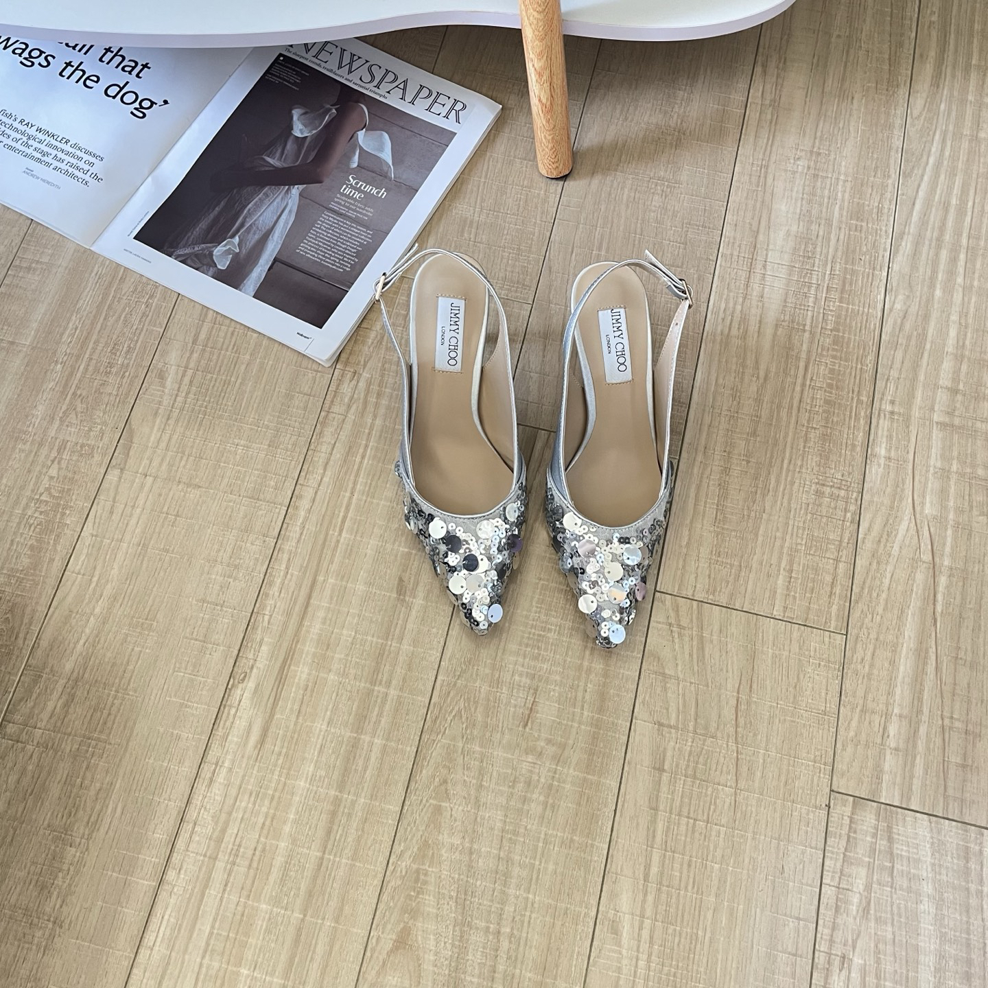 Jimmy Choo Love Slingback Sequined Pumps Heels
