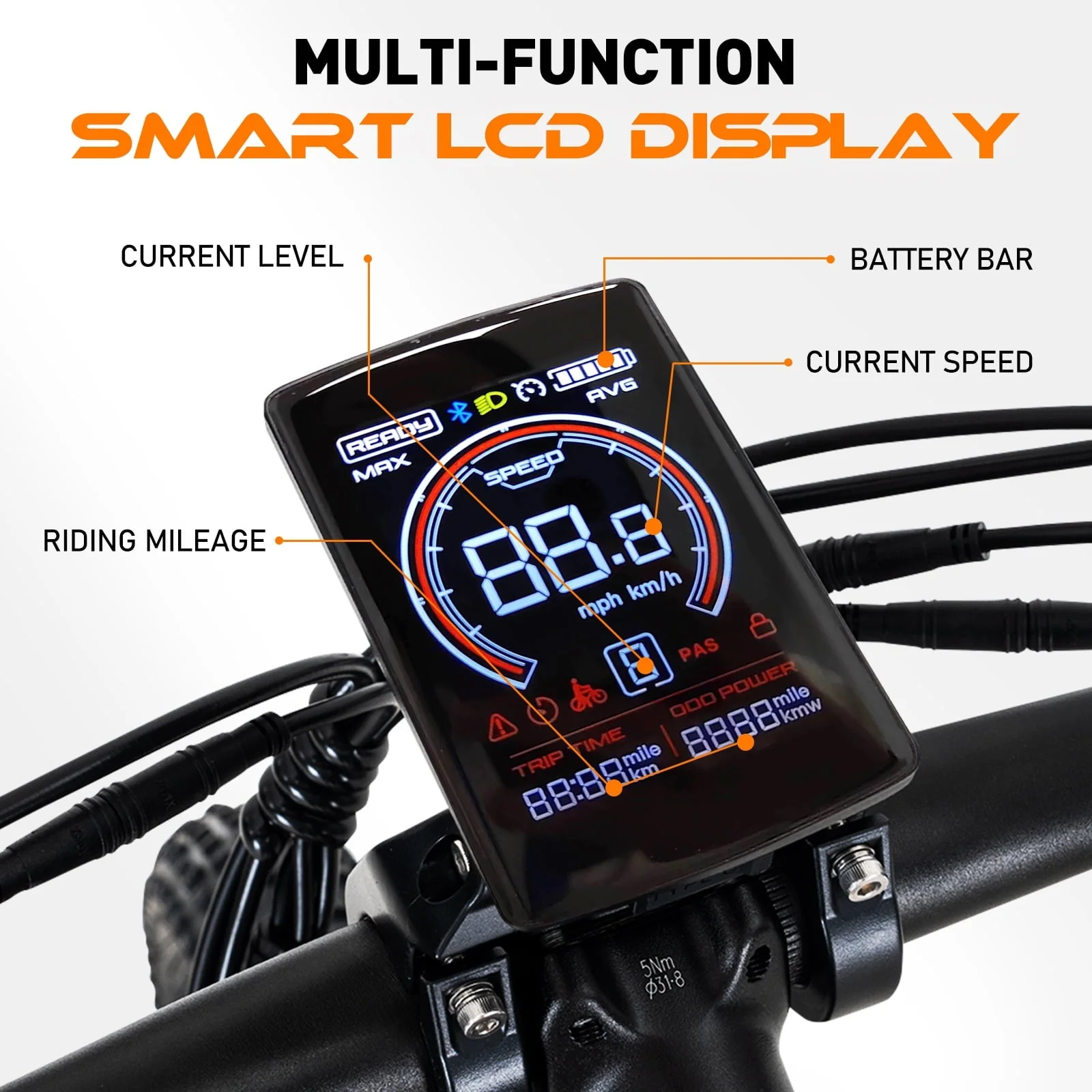 COLORWAY 26in Folding Electric Bike, 500W, 36V 12Ah
