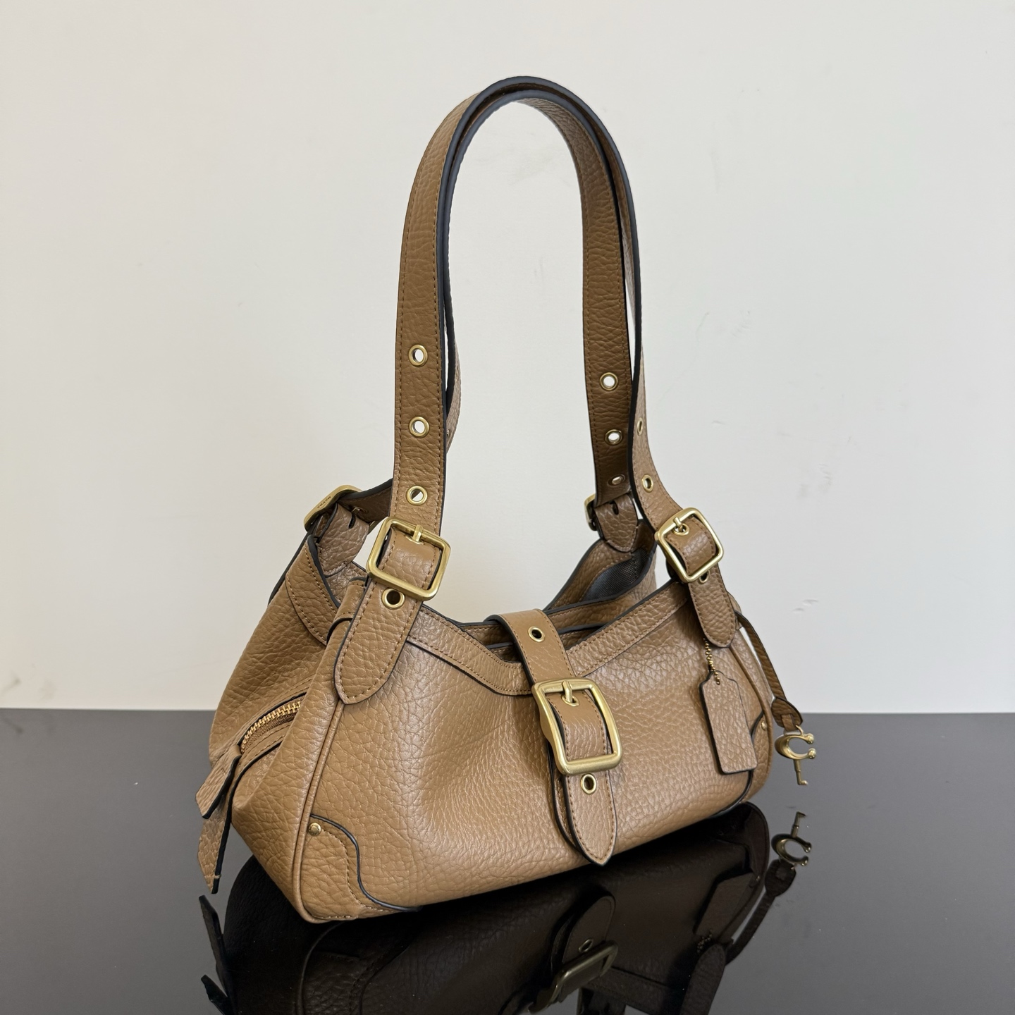 Coach drifter 31 shoulder bag in pebbled leather