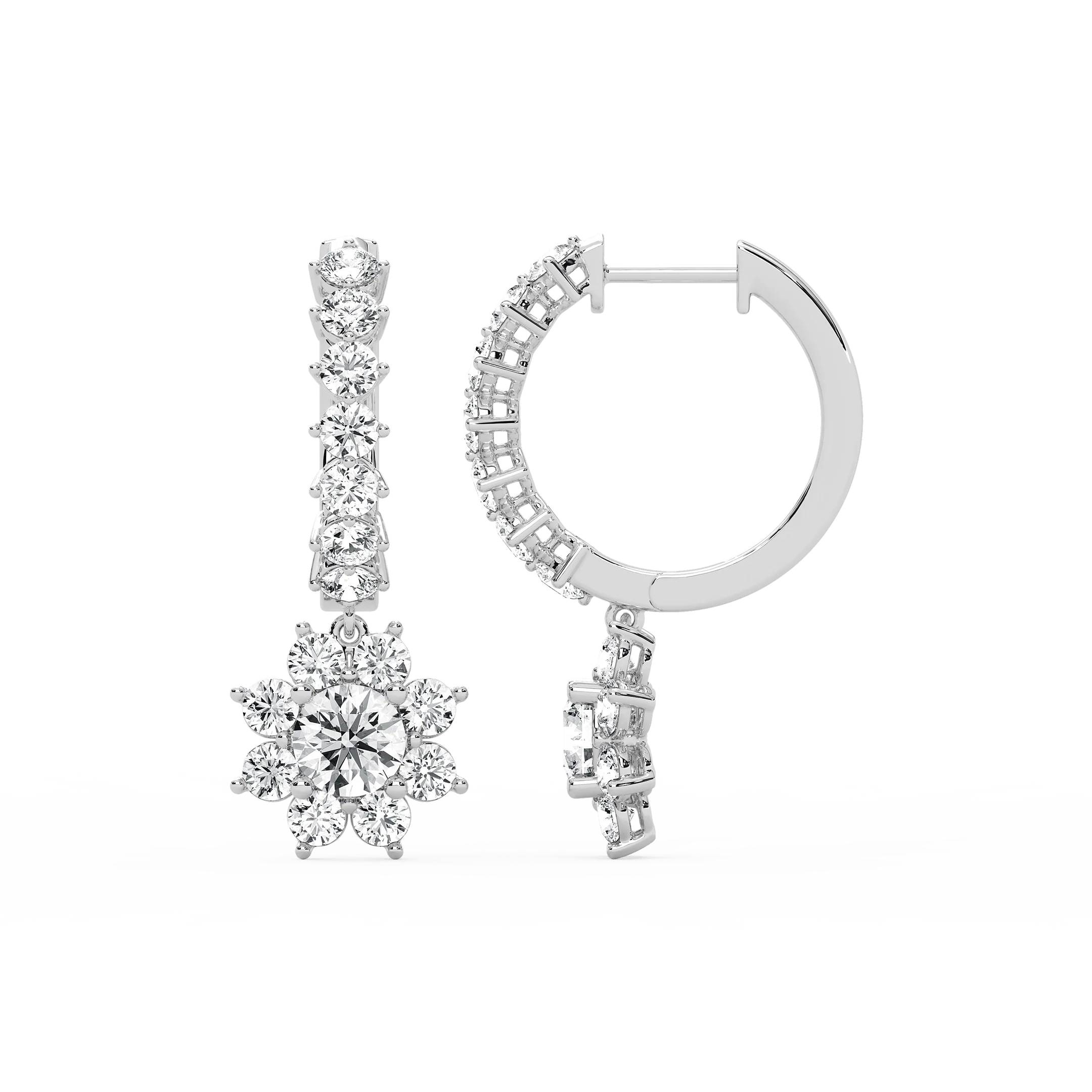 Hoop Earrings with Star Drops