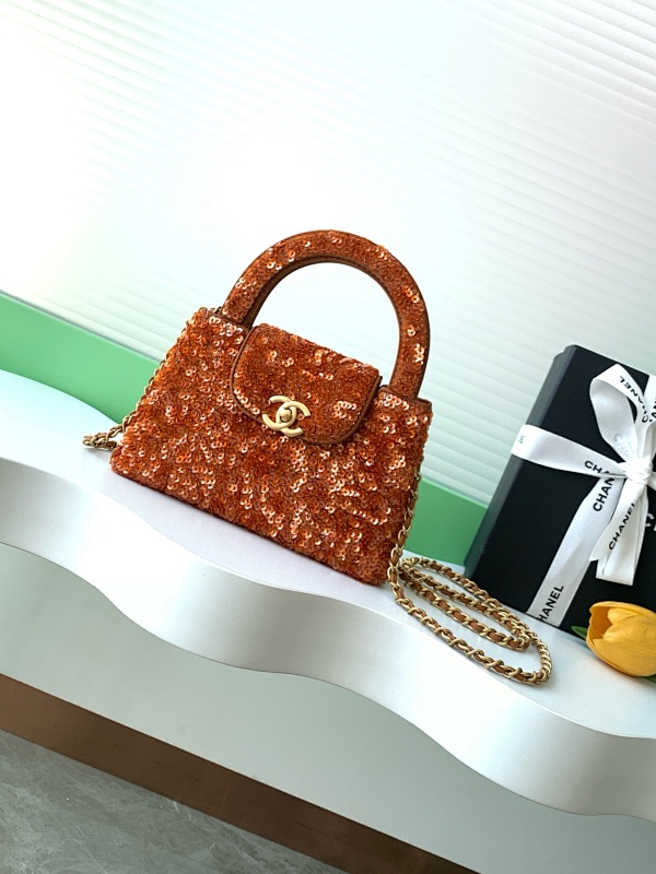 Chanel Copper Sequin Top Handle Bag