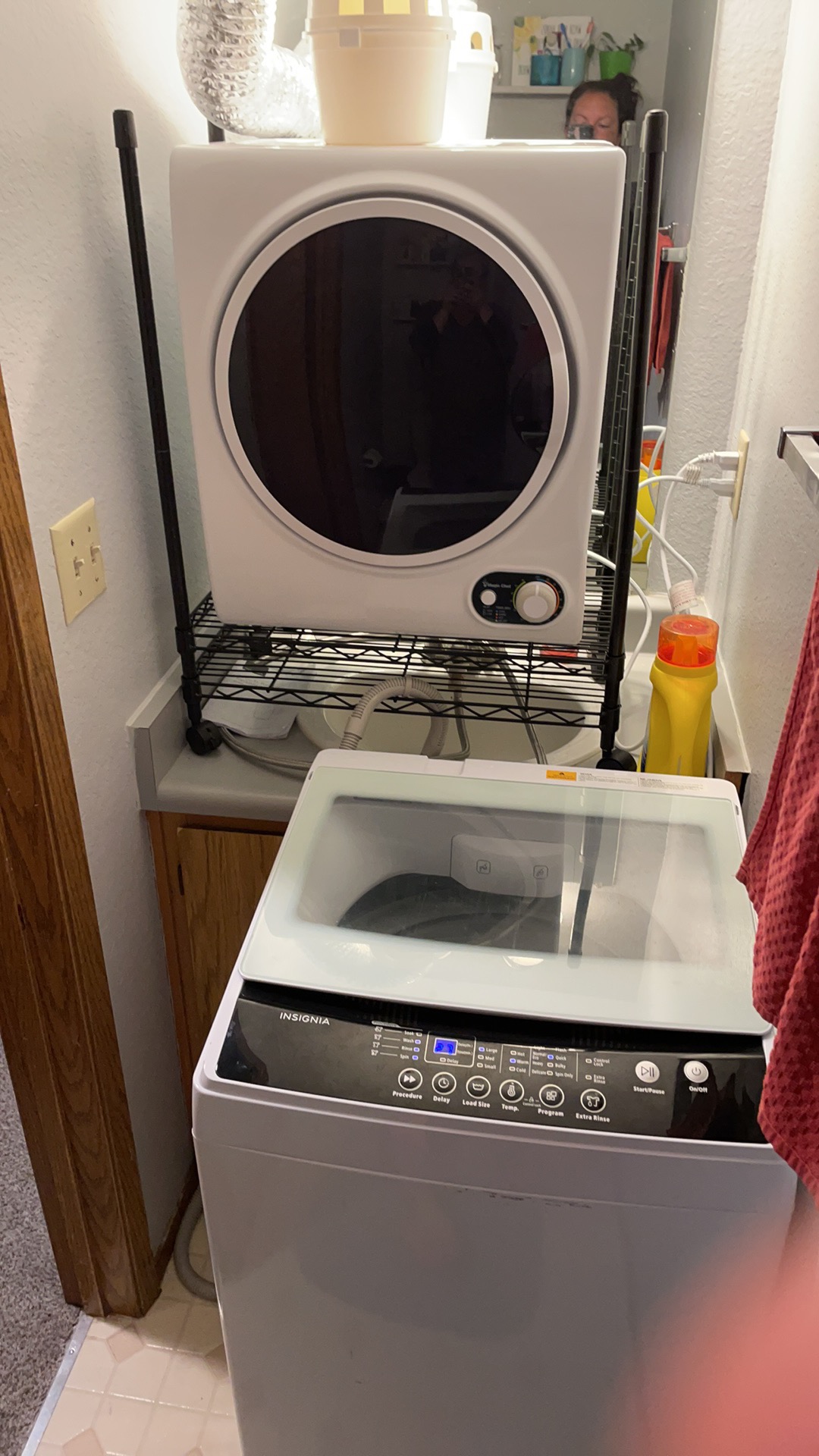 Magic Chef Compact Electric White MCSDRY15W 1.5 cu. ft. Laundry