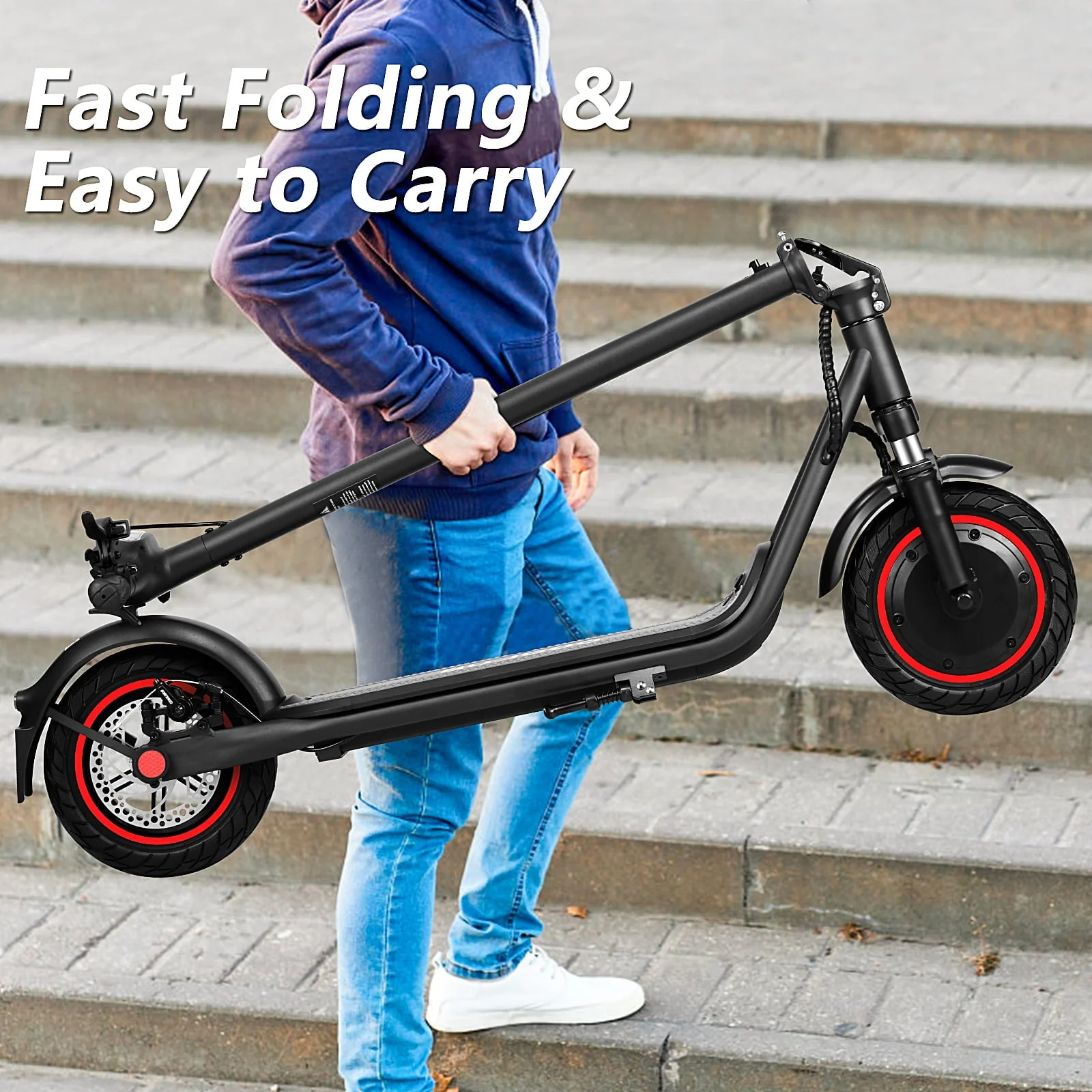 SEGMART 20in Folding Fat Tire Electric Bike, 500W, 36V 13Ah