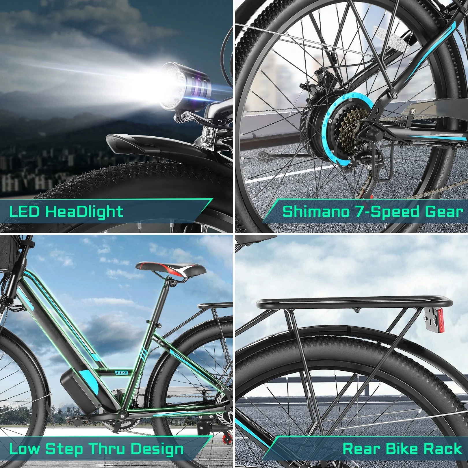Gocio 26in Low-Step Electric Commuter Bike, 500W, 48V