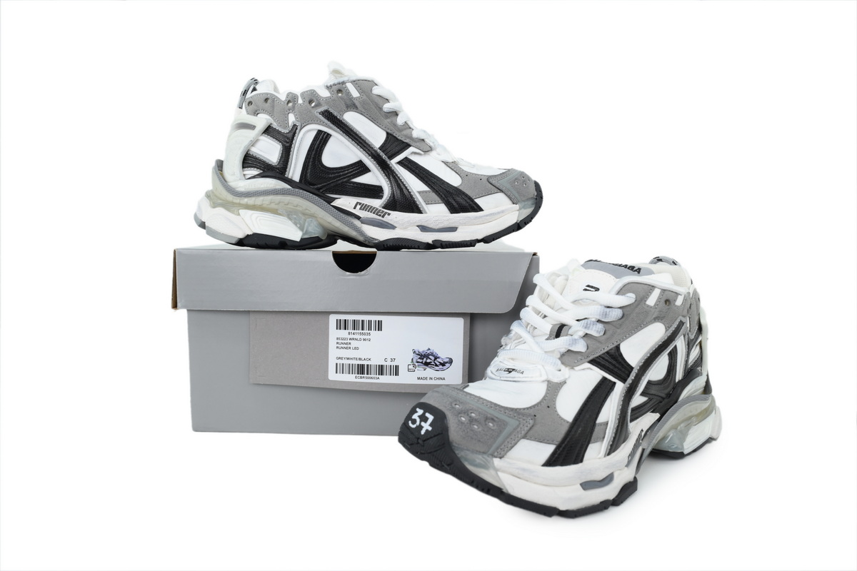 Balenciaga Runner White Grey LED 853223 WRNLD 9012