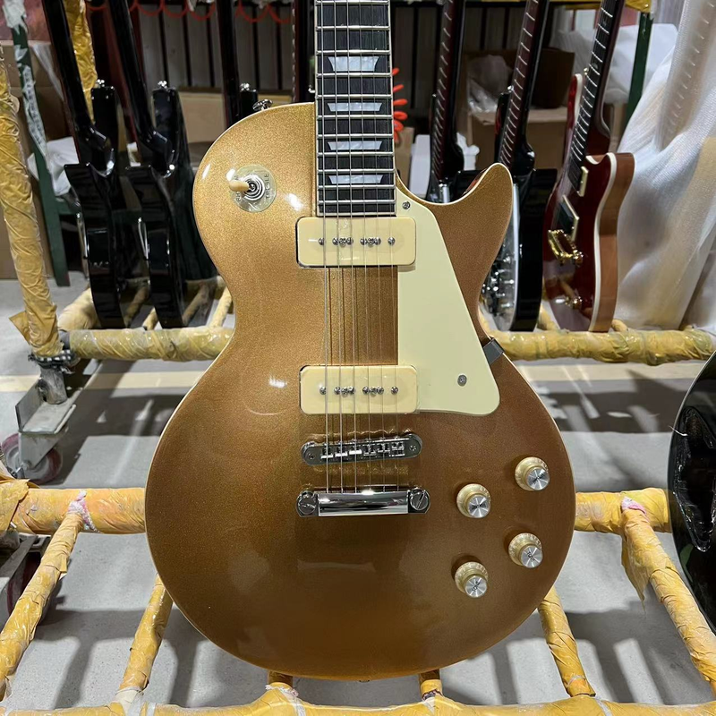 Gold Top Electric Guitar Rosewood Fingerboard High Quality Guitarra High Quality