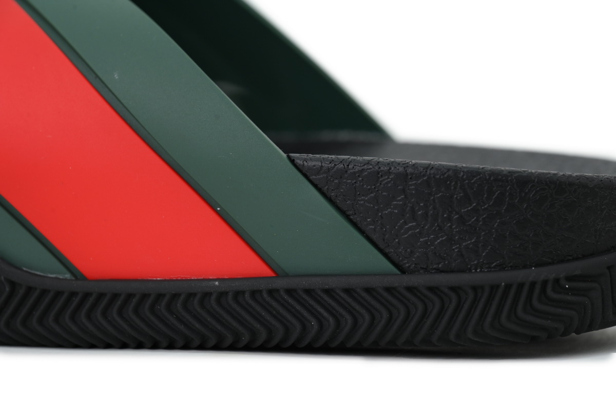 GUCCI Rubber Slide Sandal Red Green