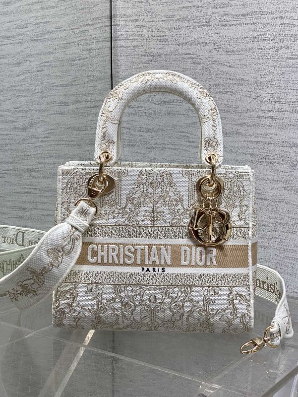 Dior Book Tote Mini White Floral