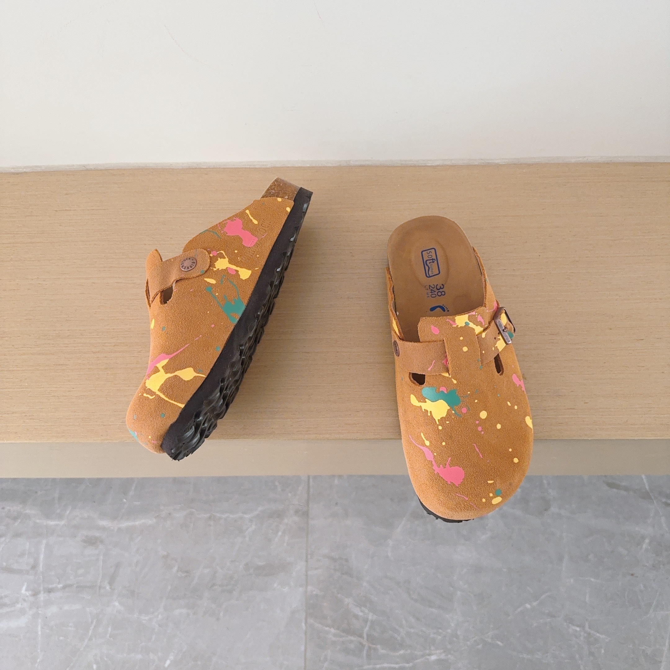 Splatter Graffiti Birken-Style Clogs