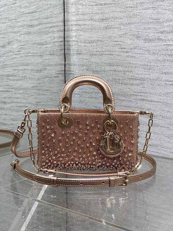 Lady D-Joy Bag Rose Gold Crystal