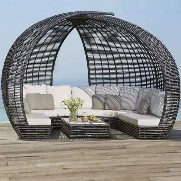 Outdoor Lying Bed Rattan Creative
