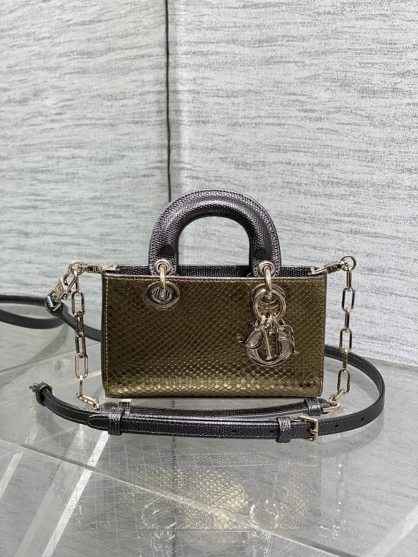 Lady D-Joy Bag Taupe Black Python