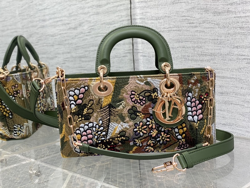 Lady D-Joy Bag Green Multicolor Beaded