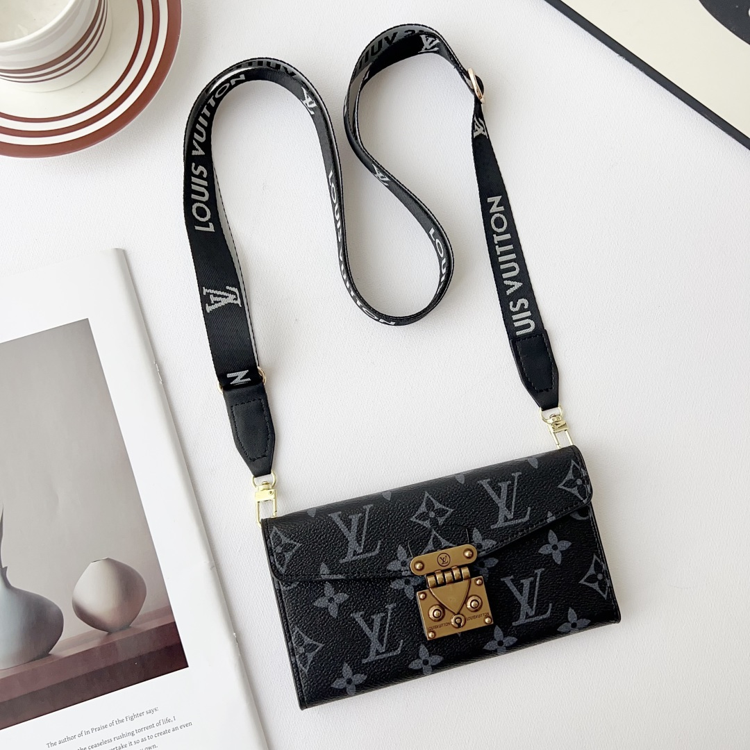 Louis Vuitton & Gucci Luxury Monogram Wallet Crossbody Phone Purse Case