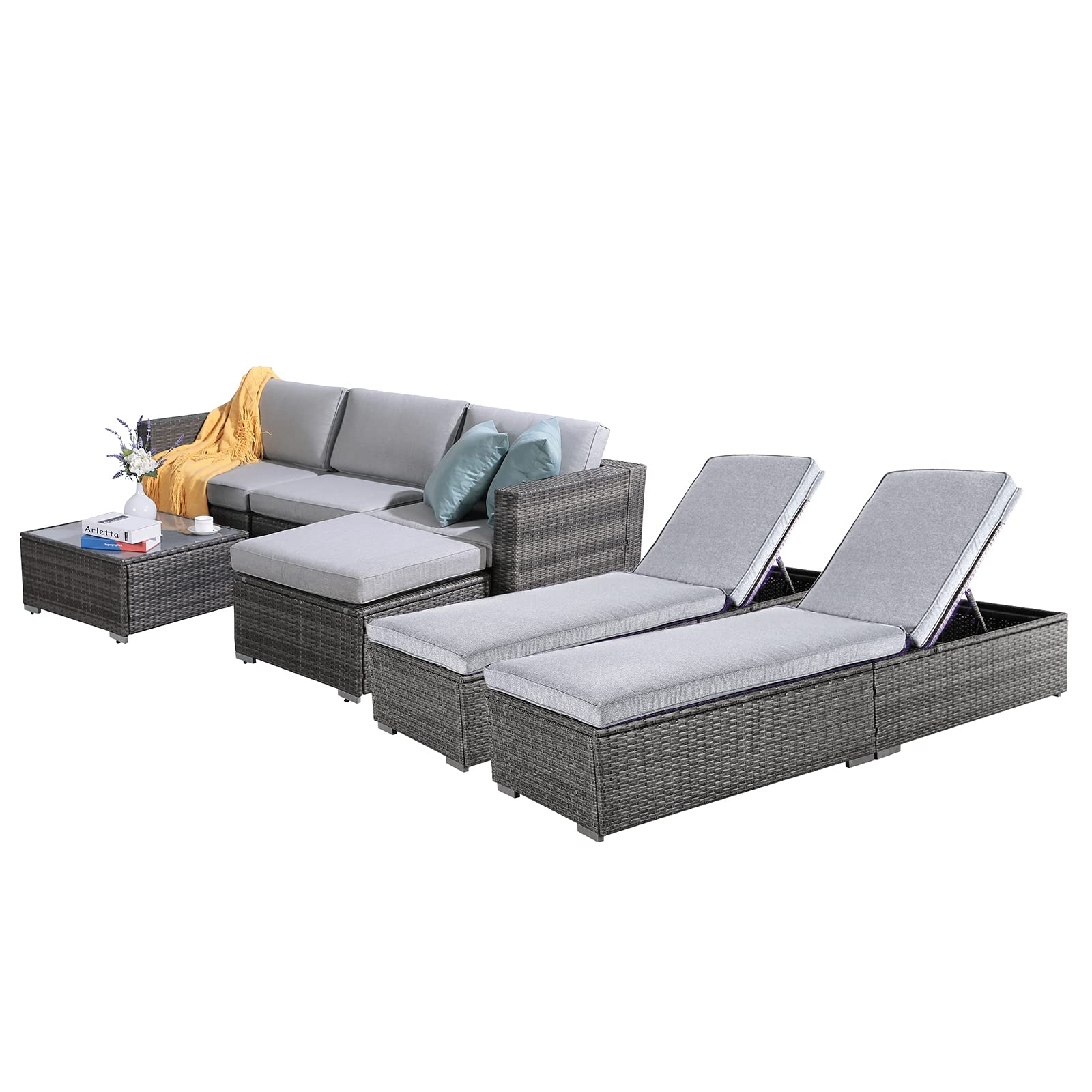 7 Pcs Patio Furniture Set