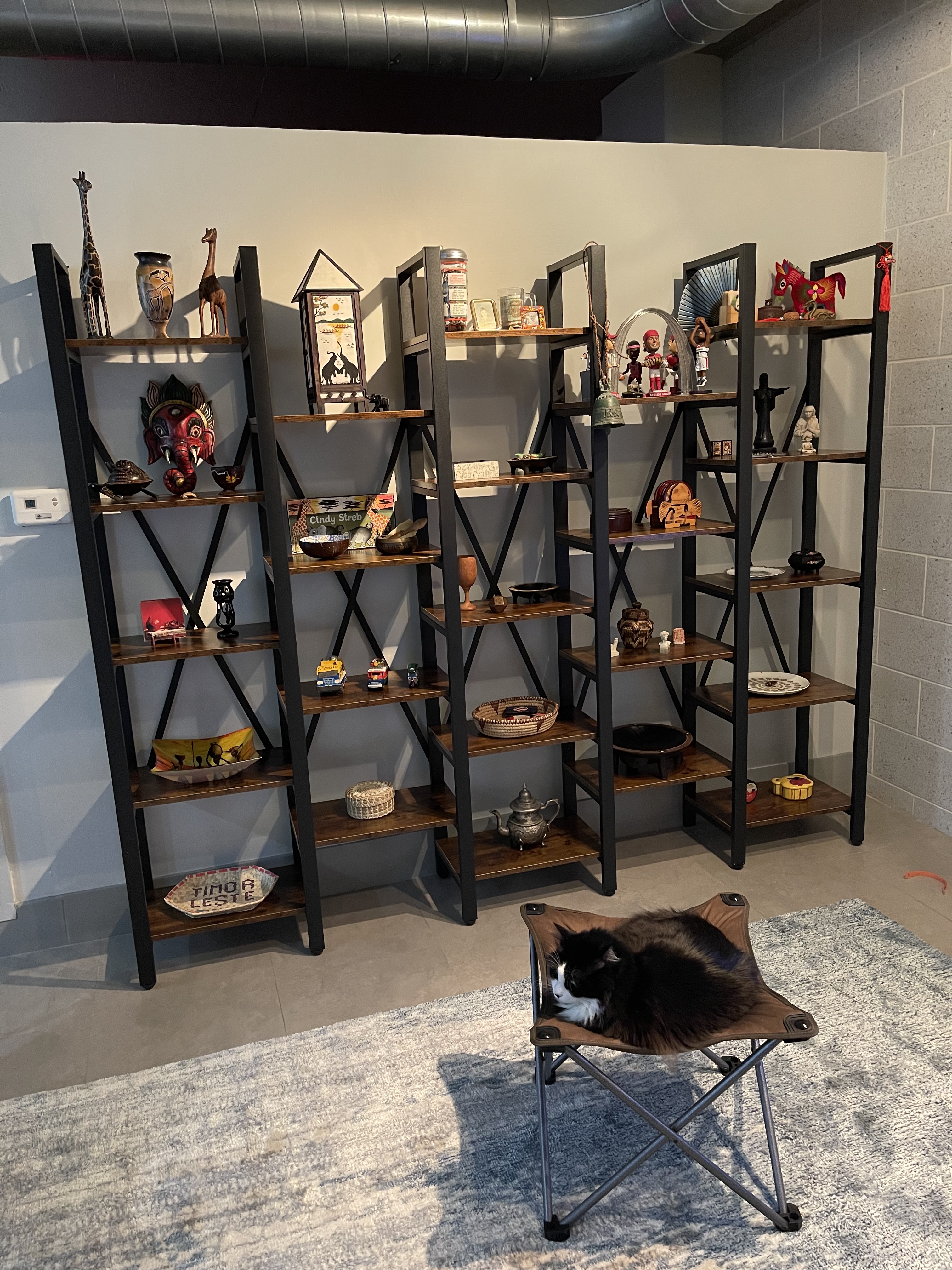 Rustic Super Wide 86 Inch 5 Tier Bookcase with 23 Shelves
