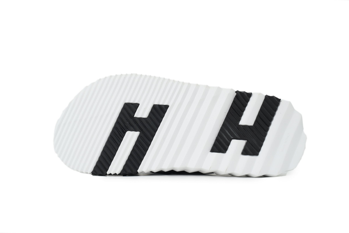 Hermes Infra Sandals Black White
