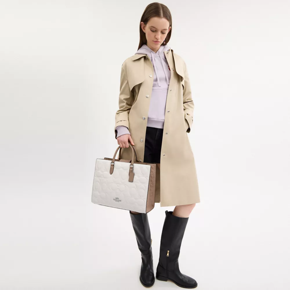 Maggie Tote Bag In Signature Leather