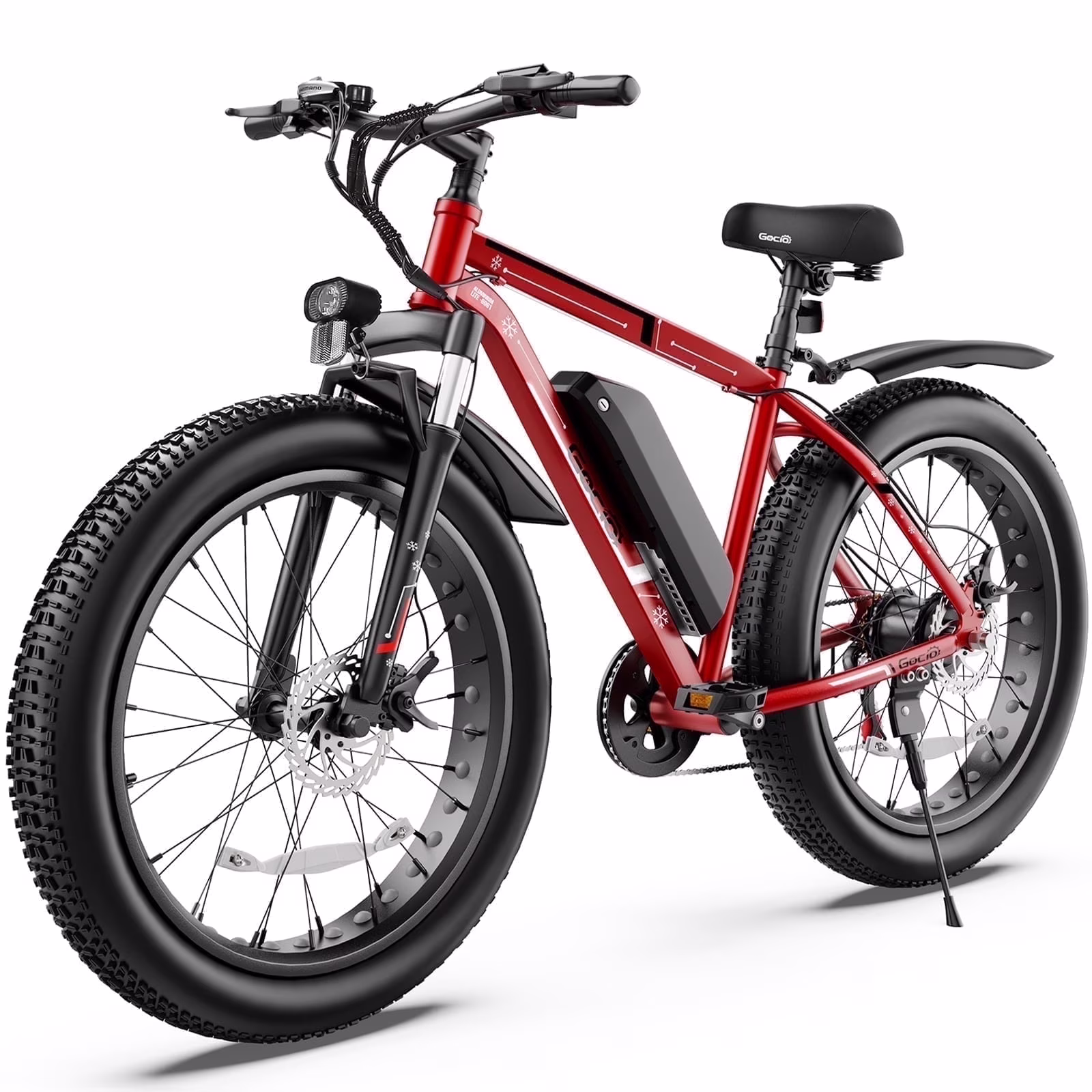 Gocio 26in Fat Tire Electric Mountain Bike, 500W, 48V 13Ah