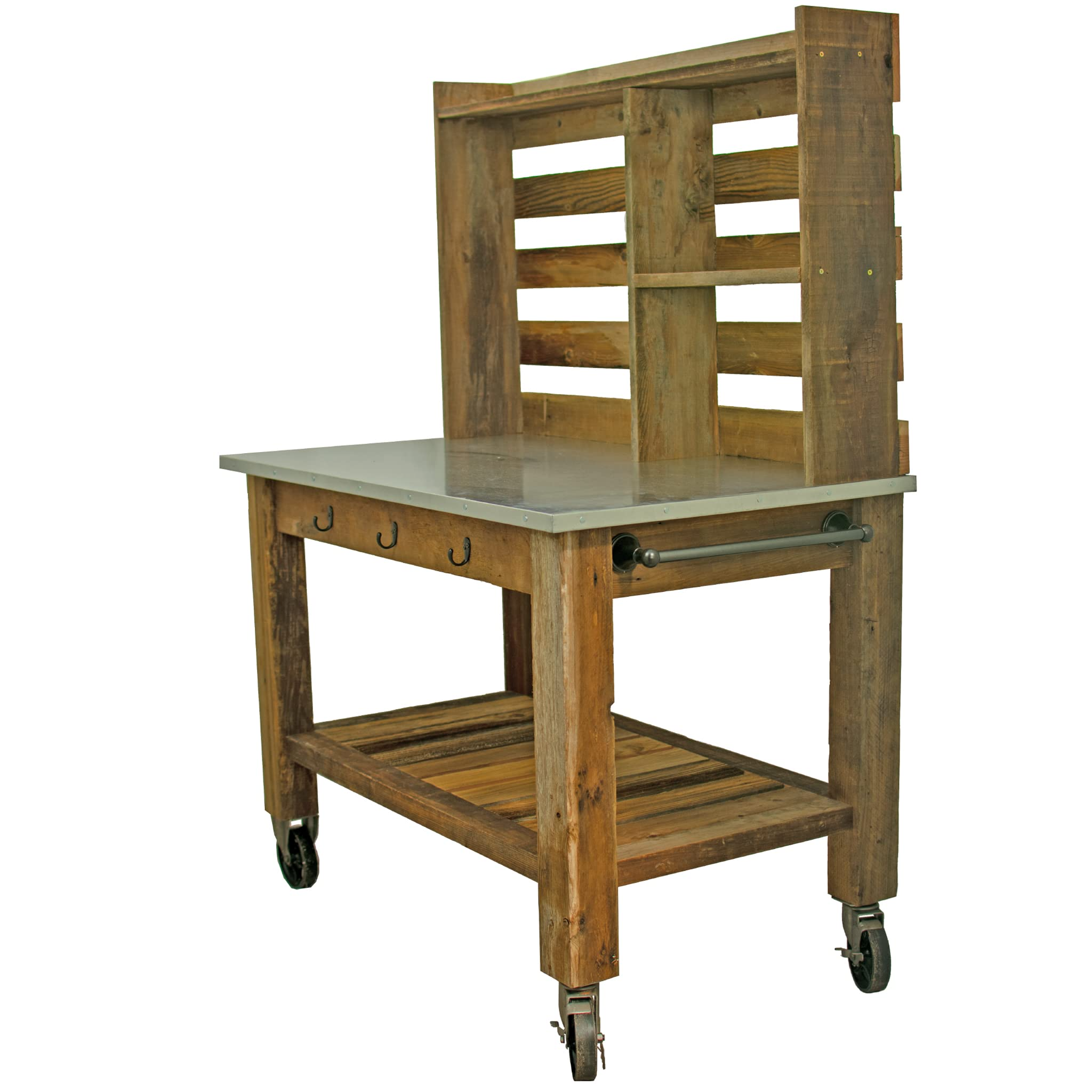 Potting Bench with Hardware Hooks & Towel Bar - Buffet Table