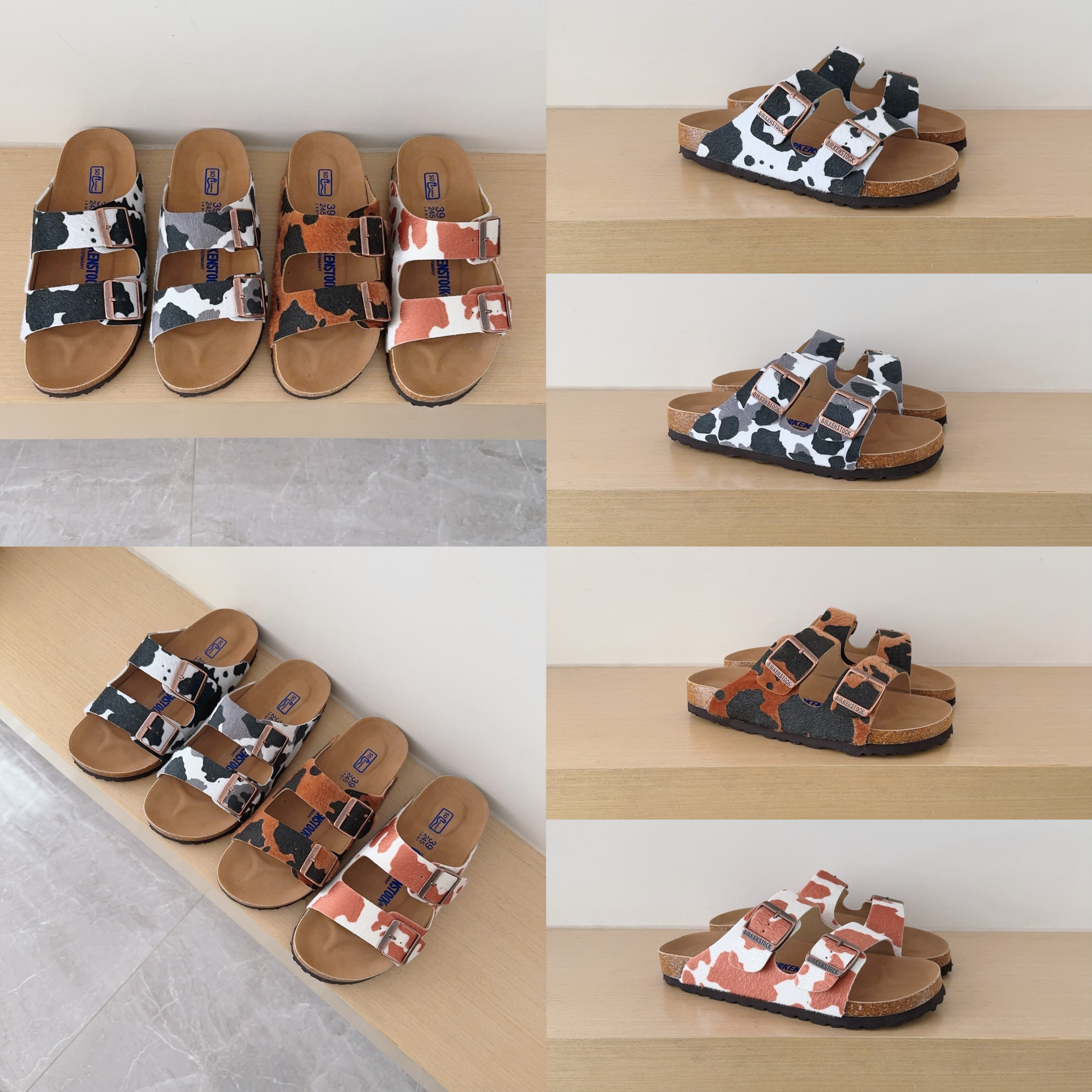 UGG Kids Pony Hair Series Birken-Style Two-Strap Sandals Adult And Kids