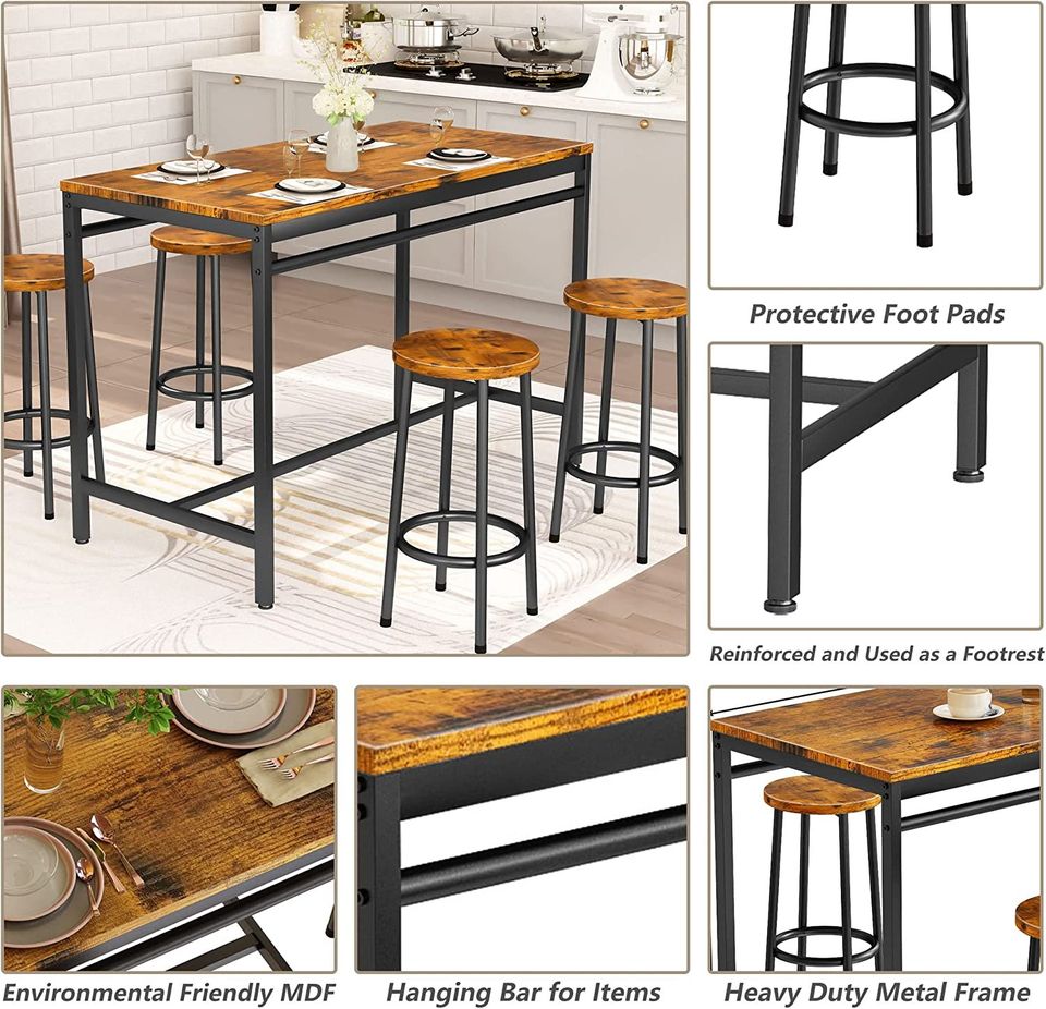 MIERES Bar Table and Chairs Set