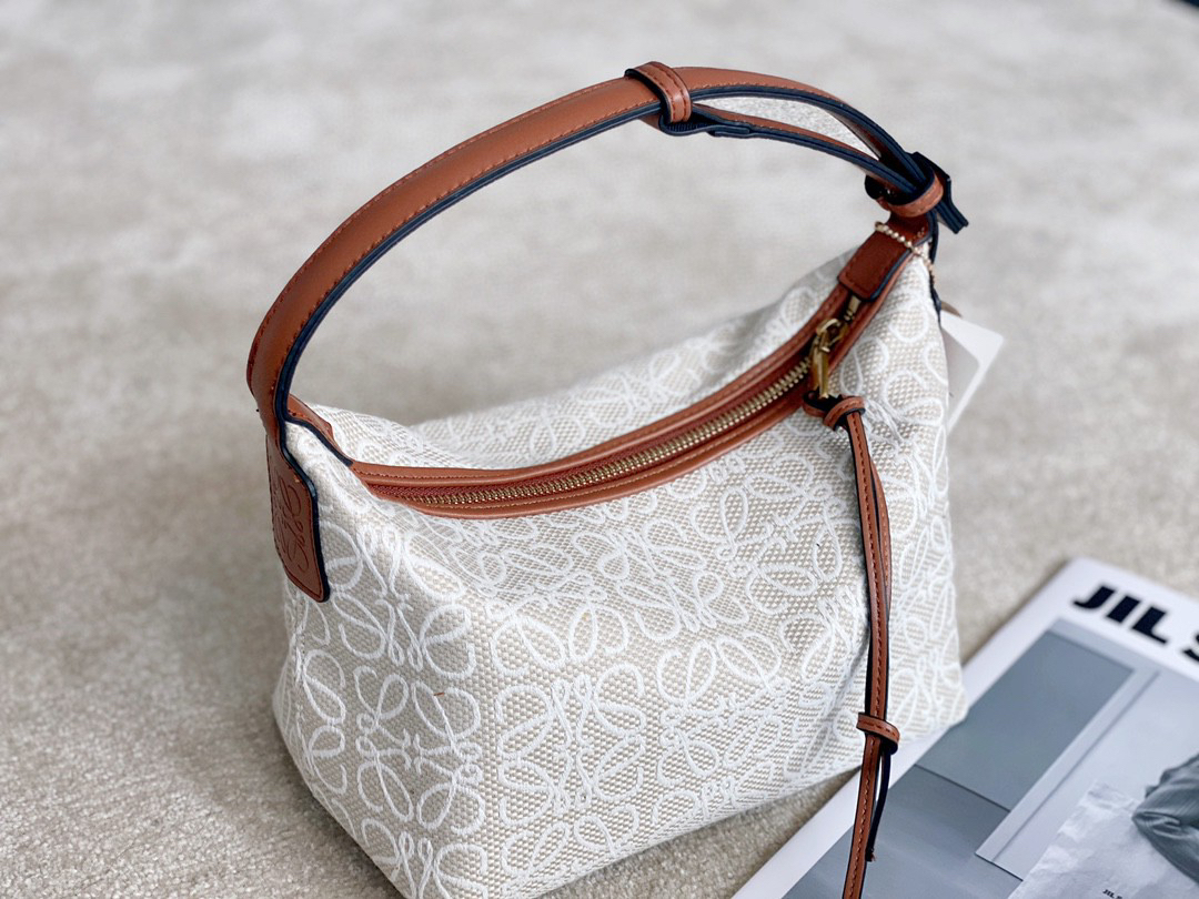 LOEWE Cubi Crossbody Bag in Anagram Jacquard Small