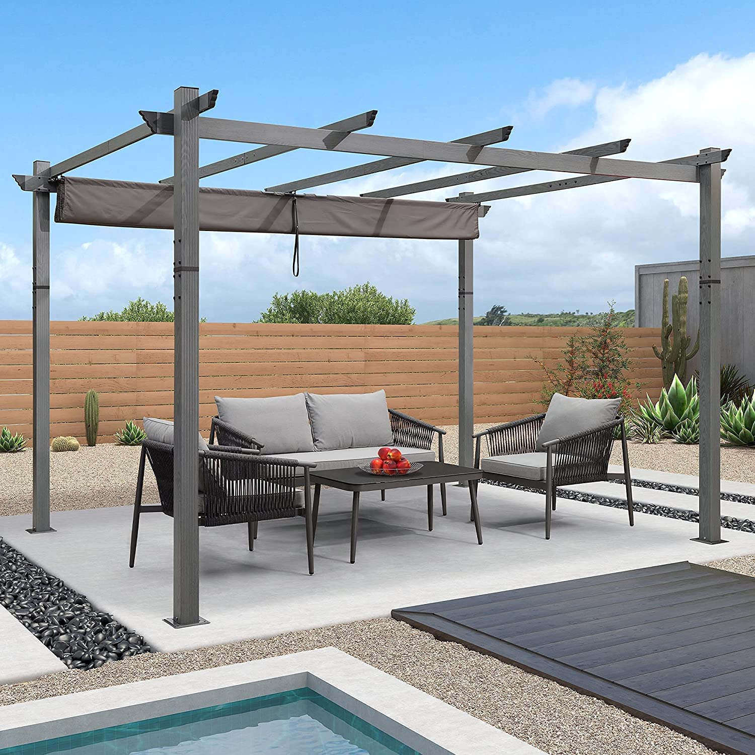 10' X 12' retractable pergola