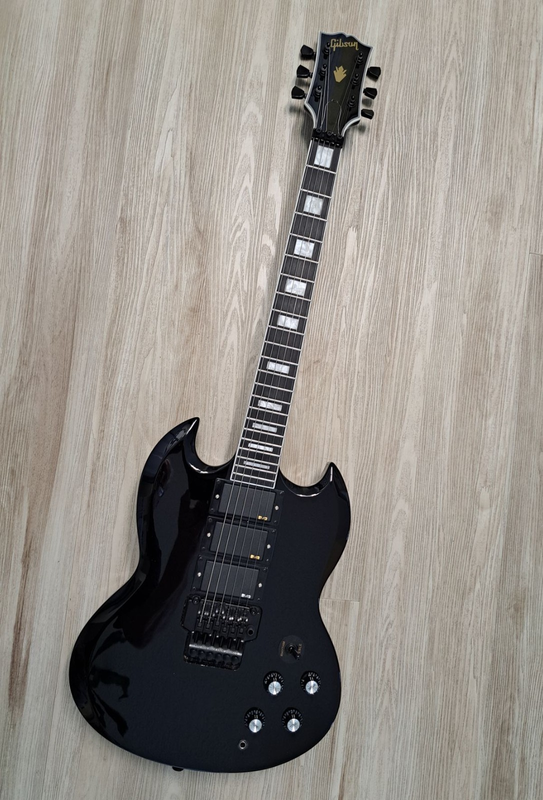 2026 SG Electric Guitar Black w/ 3 EMG Pickups& Floyd Rose w/ Gigbag