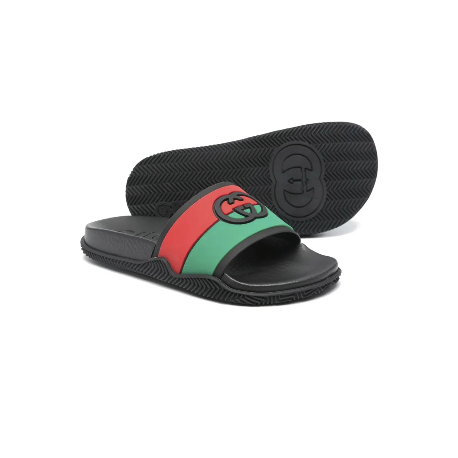 Gucci Slide Interlocking G-Black Red Green