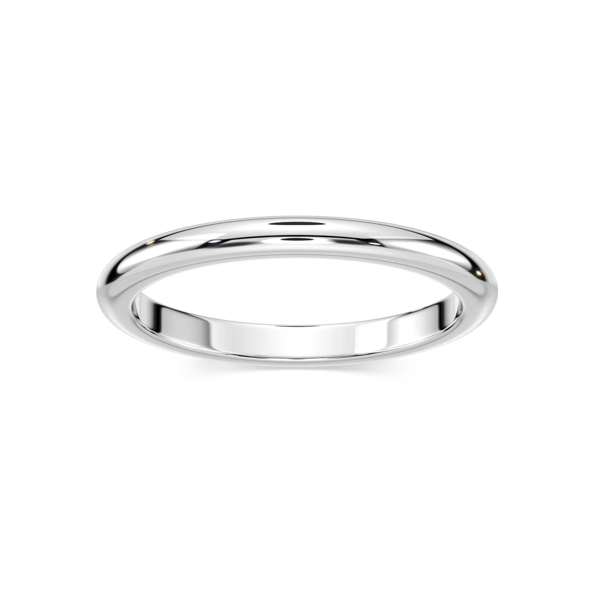 Nancy 2.00mm Dome Comfort Fit Plain Metal Band