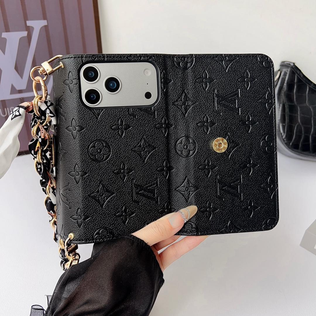 Louis Vuitton Embossed Monogram Wallet Crossbody Phone Bag
