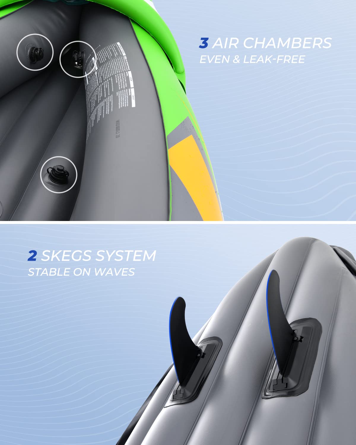 Inflatable Kayak 2 Person with Sun Canopy