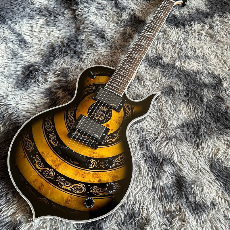 Zakk Wylde Series Electric Guitar Yellow Totem Pattern 6 Strings