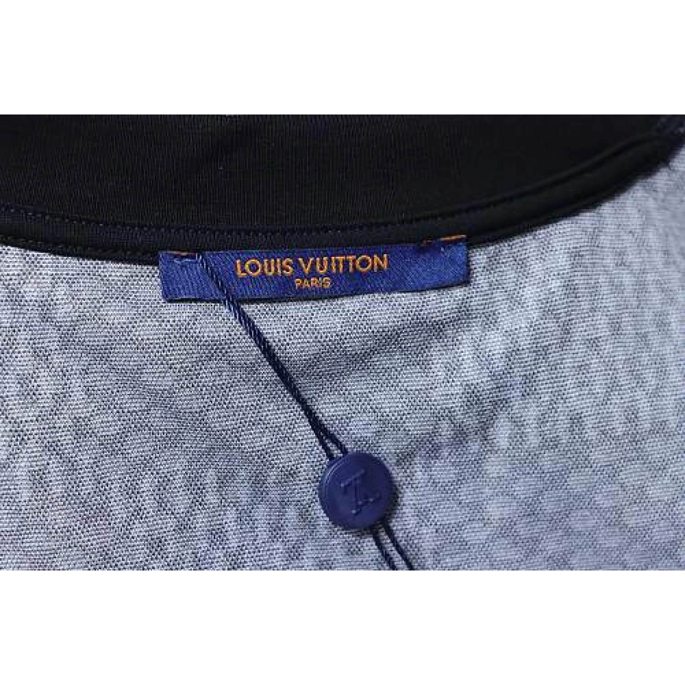 Louis Vuitton Rhinestone Letter Logo Checkerboard T-Shirt Black