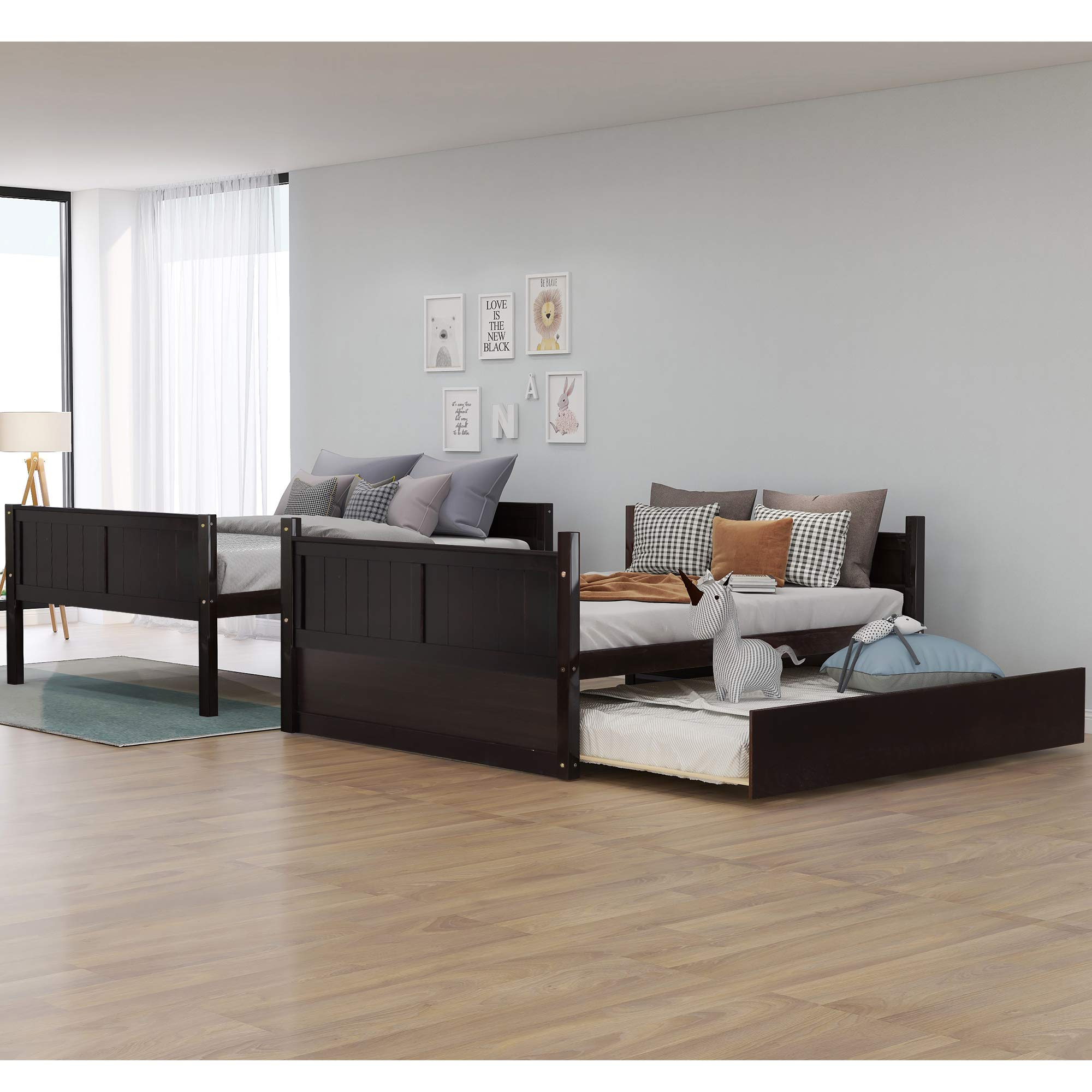 Full Over Full Bunk Bed for Kids Teens
