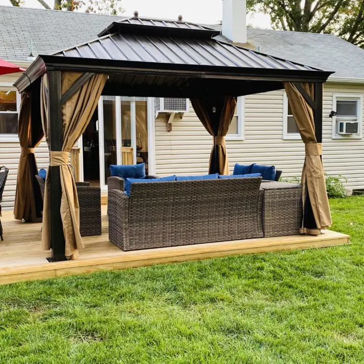 12 Ft. W x 10 FT. D Aluminum Patio Gazebo