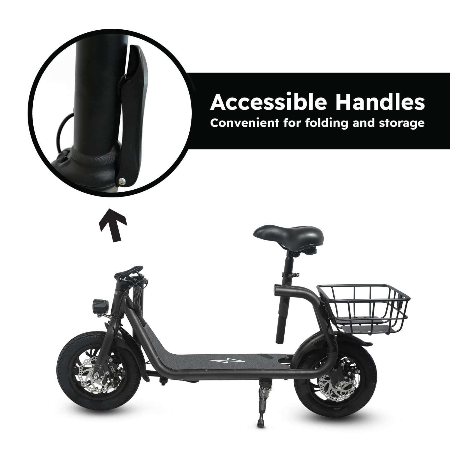 Electric Scooter for Adults - Foldable Scooter with Seat