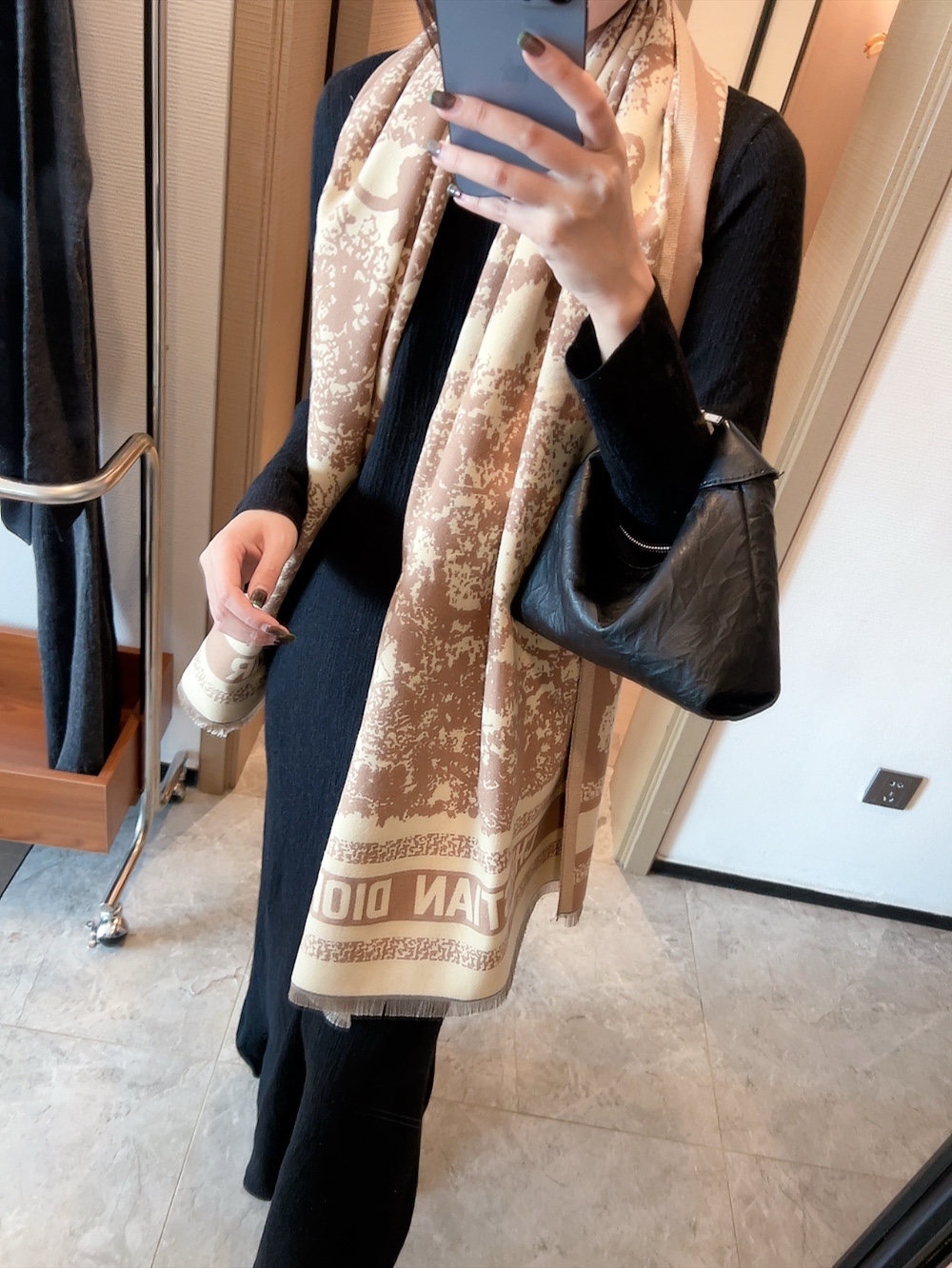 Dior Oblique Scarf Brown 65 x 180 cm product images