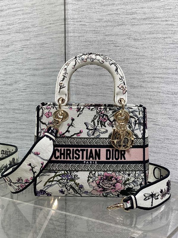 Dior Book Tote Mini Pink Botanical