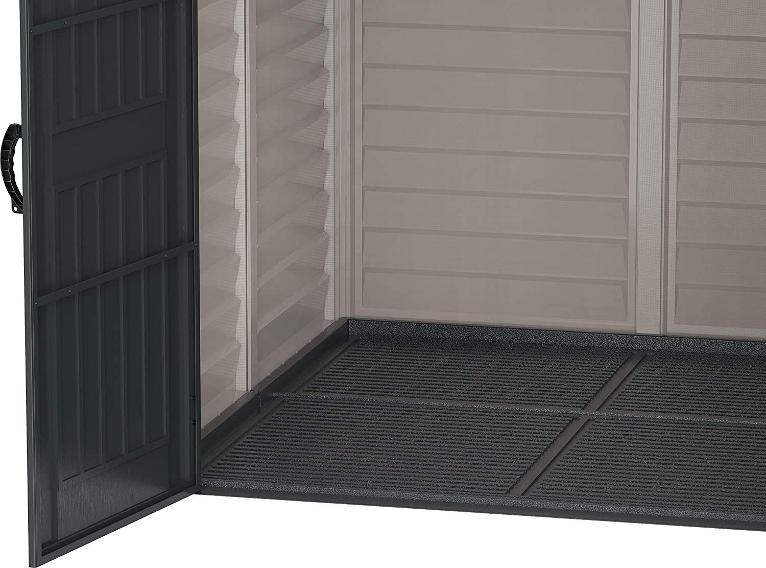 6' x 6' PLUS Plastic Garden Shed with Plastic Floor & Fixed