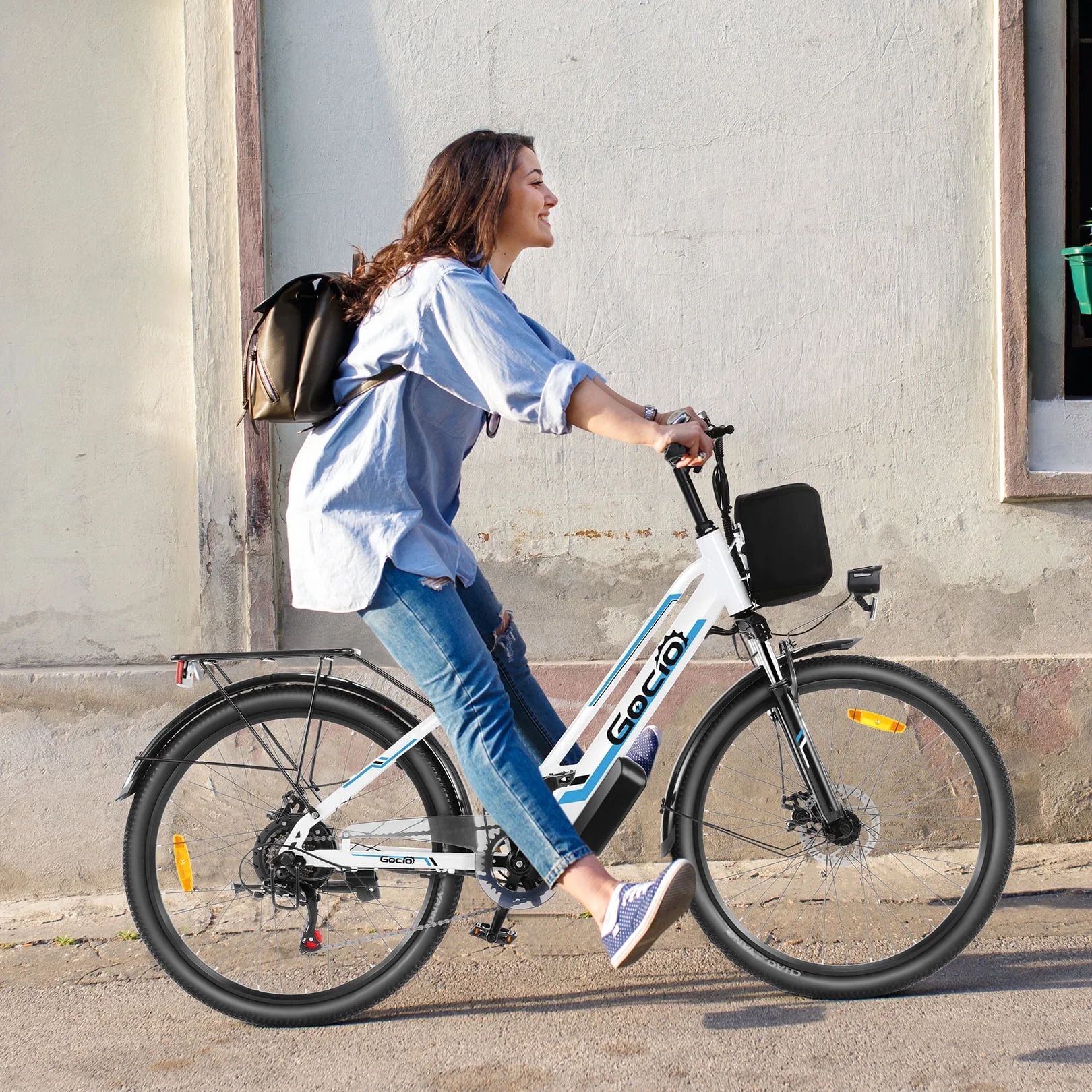 Gocio 26in Electric Cruiser Bike, 500W, 48V 7.8Ah