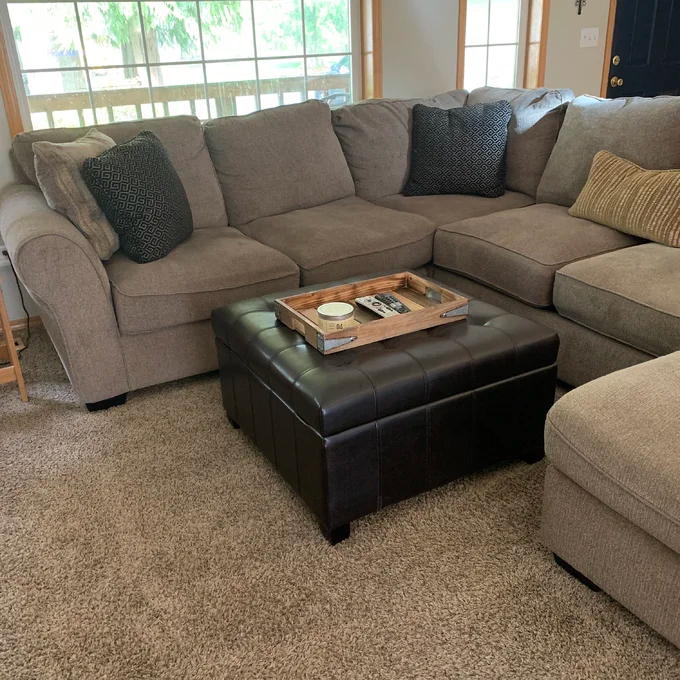 Francisville Vegan Leather Ottoman